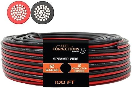 100 feet 12 GA Gauge Red Black Stranded 2 Conductor Speaker Wire Car Home Audio