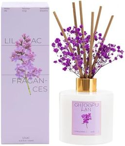 Chloefu Lan Lilac Diffuser, 6.7 oz Natural Essential Scented Oil with Diffuser Sticks, Best for Bathroom Decor, Living Room Decor, Home & Office Decor, Aromatherapy Diffuser Oil Gift Set