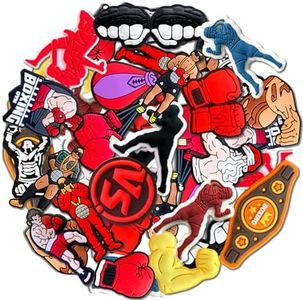 20 25Pcs Sports Ball Shoe Decoration Charms for Croc Clog, Baseball Softball Basketball Hockey Cheer Gymnastics Fitness Charms, Non-Precious Metal, No Gemstone