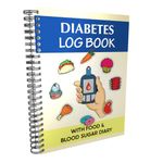 Diabetes Log Book - with Food & Blood Sugar Diary | Gift for Type 1 & 2 Diabetics | A5 Spiral Bound | Made in UK