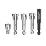 Magnetic Positioning Screwdriver Bits Drywall Screw Setter PH2 Bits for Plasterboard Sheetrock Screw 1/4 Inch Hex Shank Positioning Bit Batch Head with 60mm Extension Socket Drill Bit Holder, (5pcs)