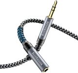 BlueRigger Headphone Extension Cable (2M, 24K Gold Plated Jack, Hi-Fi Sound, 3.5mm Male to Female Stereo Audio Cable) – Aux Cord for iPod, Laptops, Smartphones, Speakers, Tablets, Home Car Stereo