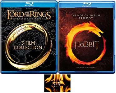 The Lord Of the Rings Trilogy & The Hobbit Trilogy 9 Disc Blu Ray Set Includes Precious Ring Glossy Print Art Card