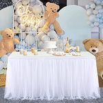 White Tablecloth For Baby Shower