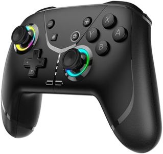 Ligame Switch Controller, Wireless Pro Controller for Switch/Lite/OLED, 4 Vibration Modes, 3 Turbo Modes, Compatible to iOS/Android/PC/Steam and TV with Programming/6-Axis/Motion/Wake-up/RGB