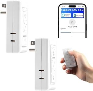Plug in Lamp Dimmer with Remote, Digital Dimmer Light Switch for Dimmable Incandescent/Halogen and LED/CFL