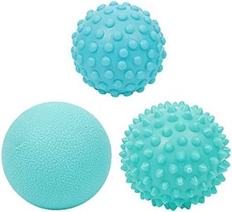 WOVTE Foot Massager Roller & Massage Ball Therapy Set, Massage Tool for Muscle Pain Relief from Plantar Fasciitis for Trigger Point Release (Pack of 3)