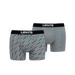 Levi's Men's Boxer Underwear, Grey/Black, 10