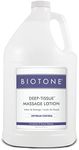 BIOTONE Deep Tissue Massage Lotion, Rich Texture, Lasting Glide, Use for Swedish, Trigger Point, Sports, and Deep Tissue, Smooth Application, Unscented