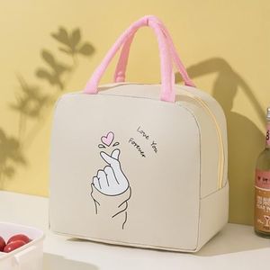 WUWYOUWL Bolsa de almuerzo, bonita lonchera aislada de cartón, bolsas reutilizables para el almuerzo, bolsa de almuerzo impermeable, bolsa de almuerzo plegable para mujeres, hombres, niños y