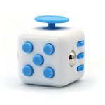 Appash Fidget Cube Stress Anxiety Pressure Relieving Toy Great for Adults and Children[Gift Idea][Relaxing Toy][Stress Reliever][Soft Material](White & Blue)