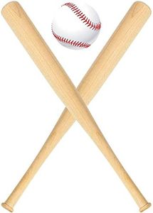 Wettarn 18 Inch 2 Pcs Mini Baseball Bats Wooden Baseball Bat Craft Unfinished Small Baseball Bats Unpainted Wood Baseball Bats for Painting DIY Craft Projects Ball Sports Party Favors