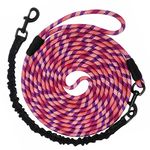 MayPaw 20FT 30FT 50FT Heavy Duty Rope Long Dog Leash, Reflective Threads Bungee Dog Leash, Recall Training Dog Leash for Small Medium and Large Dogs
