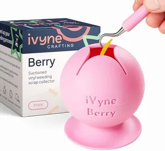 iVyne Berry Suctioned Vinyl Weeding Scrap Collector & Holder for Weeding Tools for Vinyl - Pink