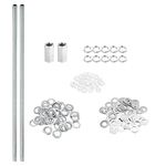 PATIKIL M10 Thread 16.54" Lamp Pipe Kit with Lock Nuts Washers, Fasteners Assortment Hardware for Chandelier Ceiling Light DIY, Zinc Plating