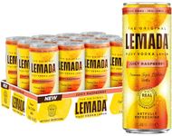 Lemada FIZZY VODKA | Juicy Raspberry made with real lemon juice and triple distilled vodka | 12 x 250ml Can | 4% ABV