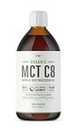 Organic C8 MCT Oil - 500ml - 100% Pure Cold Pressed C8 MCT - Premium Coconut Oil, Sustainably Sourced, Boosts Ketones 3X More Than Other MCTs (33 Day Supply) by Alpha01