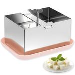 Mageeki 304 Stainless Steel Tofu Press, Vegan Tofu Presser Fast & Efficient Water Removal for Firm Tofu, BPA Free & Easy to Clean, Complete Set with Drip Tray, Dishwasher Safe