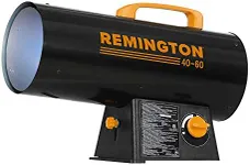 Remington 60,000 BTU Portable LP Propane Space Heater | For Garages, Barns and Workshops up to 1500 Sq feet (REM-60V-GFA-O)