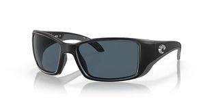 Costa Del Mar Blackfin Polarized Sunglasses - Costa 580 Polycarbonate Lens Matte Black/Gray, One Size