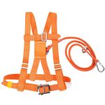 Safety Harness Kits, Safety Fall Arrest Harness Full Body Height Fall Protection Harness Aerial Work Fall Protection Safety Harness Adjustable Belt with Hook (Safety Harness Small Buckle 2M)