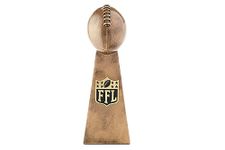 14 Inch Fantasy Football Trophy Realistic Design FFL Trophy | Gold Replica Championship Trophy | First Place Fantasy Trophy Winner Award for League Or Team | Made for Fantasy Football Champions