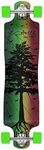 Yocaher Graphic Series Complete Lowrider Skateboards Longboard w/Black Widow Premium 80A Grip Tape Aluminum Truck ABEC7 Bearing 70mm Skateboard Wheels (in The Pines Rasta)