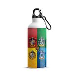 Epic Stuff - Harry Potter - All House - Aluminum Sports Sipper/Water Bottle I Water Bottle For Kids (750 ml) - Best Themed Gifts For Friends Fans