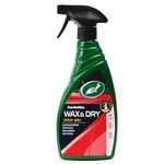 Turtle Wax 51800 Wax and Dry Car Spray Wax - 500ml, Easy One-Step Shine & Protection, Carnauba & Polymer Formula, Water Repellent, Streak-Free, High-Gloss Finish