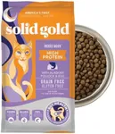 Solid Gold High Protein Dry Cat Food - Indigo Moon Cat Dry Food with Digestive Probiotics for Cats - Grain & Gluten Free with High Fiber & Omega 3 for Cats - Low Carb Superfood Meal - Pollock - 12lb