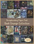 Scrapbook Paper Pad: Dark Grunge Collection: 20 Unique Design Background Crafting Sheets (Crafty Harvest Background Papers)