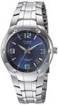 Casio Men's EF106D-2AV Edifice 10-Year-Battery Analog Bracelet Watch, Blue, One Size