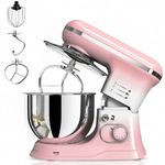 INALSA Stand Mixer 1200W|Pure Copper Motor|5L SS Bowl With Splash Guard|Accessories Included|Dishwasher Safe|Baking,Cake Mixer,Kneading-Kratos(Dual Pink)