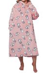 Disney Womens Blanket Hoodie Oversized Fleece Ultra Soft and Cosy with Hood Aristocats Marie Pink One Size