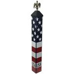 Red Carpet Studios 49153 Garden Art Sculpted Resin Patriotic Decorative Outdoor Post, USA Eagle