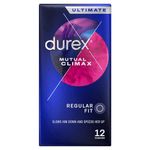 Durex Mutual Climax Condoms Silicone Lube Regular Fit 12s