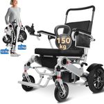 48+km Longest Range Electric Wheelchairs, Split Wheelchair, with Dual Battery(12AH+12AH),700W Super Large Motor Electric Wheelchairs Foldable All Terrain, 370 lbs Capacity, Airline Approved