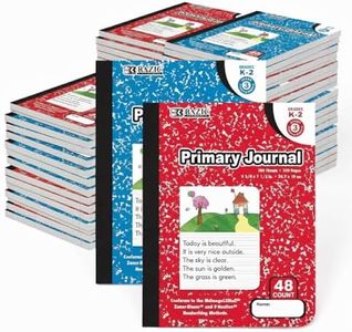 BAZIC Primary Journal Composition Book Marble, 100 Sheet Drawing & Writing Grades K- 2 Notebook Journal Comp Notebooks, 48-Pack