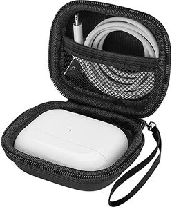 ProCase AirPods Pro/Jabra Elite 75t Case Hard Case Shockproof EVA Travel Carrying Case Earbuds Case Storage Bag for Apple AirPods Pro Jabra Elite 75t Earphones -Black