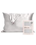 Kitsch 100% Satin Pillowcase with Zipper, Softer Than Silk Pillowcase for Hair & Skin, Cooling Pillow case, Satin Pillow Case Cover (Standard/Queen (1 Pack), Silver)