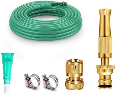 Rama 1/2 inch (13 mm) 3 layered braided hose with metal nozzle spray light weight durable flexible heavy duty hose water car wash pet wash gardening cleaning (30 mtr (100 feet))