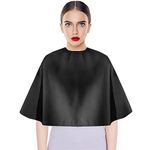 Hot Hairs Black Waterproof Salon Hair Cutting Barber Cape for Women Makeup Apron for Salon Home