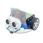 EF ELECFREAKS Microbit Mini Cutebot Kit Compatible With Bbc Micro:Bit V2&V1,Diy Programmable Robot Car Kit,Stem Educational Project,Graphical Makecode Coding Car With Tutorial (Without Micro:Bit)