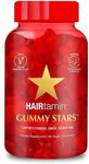 HAIRtamin Vegan Gummy Stars Hair Vitamins | Non-GMO | Natural Biotin Hair Vitamin Gummies to Maintain Healthy Hair Skin & Nails | Multivitamin Supplement to Help Maintain Healthy Looking Hair