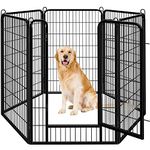 Yaheetech Dog Playpen Outdoor, Indoor Pen for Large/Medium/Small Dogs Animals Portable Playpen for RV Camping Garden Yard 6 Panels 47" Height