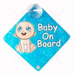 Vadda Baby On Board Sleeping Child/Baby Vehicle Decal, Window Hanging Safety Sign for Car Cute Baby