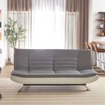 Torque - Siesta Multipurpose Foldable Sofa Cum Bed (Grey & White) | Living Room, Bedroom, Office Furniture | 3 Years Warranty