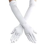 Women's 22'' Long Satin Finger Glov