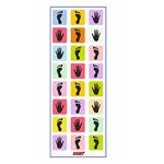 MUREN® Jumbo Play Mat (40" x 110") - Hopscotch Unique Balancing Count & Jump Hand Feet Twister Game for Family & Kids 3 Yrs to Above - Multicolored