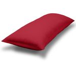 Bare Home Microfiber Body Pillow Cover - Ultra Soft - Cooling Body Pillow Case - Double Brushed - Body Pillowcase with Zipper Closure - Easy Care (21"x54" Body Pillow Cover, Red)